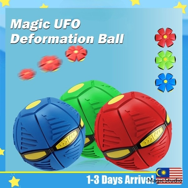 Bola mechamato Magic Flying Saucer Ball UFO ball Flat Throw Disc Ball permainan game Toy Outdoor Kids lato lato飞碟球玩具