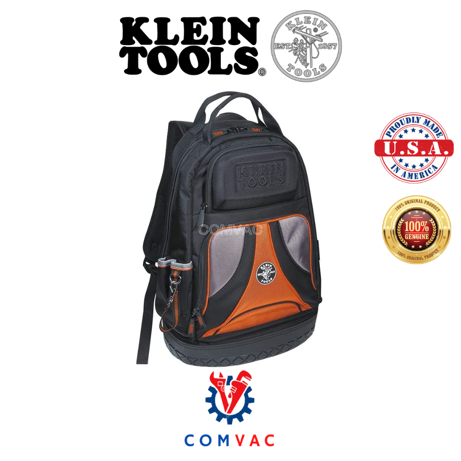 Klein Tools 55421BP-14 Tool Bag Backpack, Heavy Duty Tradesman Pro Tool Organizer