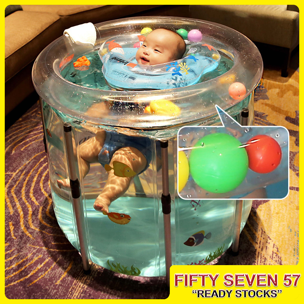 Transparent PVC Baby barrel Baby Swimming Pool Child Baby SPA Bath Tub Kolam Renang Bayi 婴儿室内游泳桶