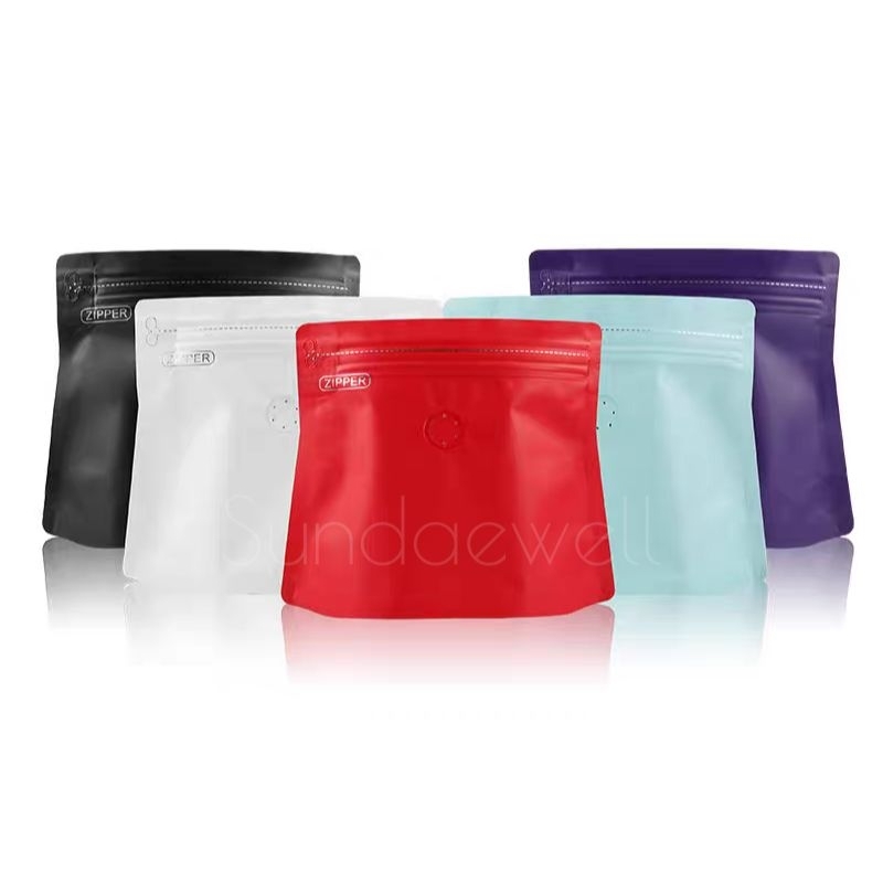150g Aluminium One Valve Coffee Bean Bag Airtight Zip Lock Packaging Filter Kopi White Black Borong Diamond Food Grade