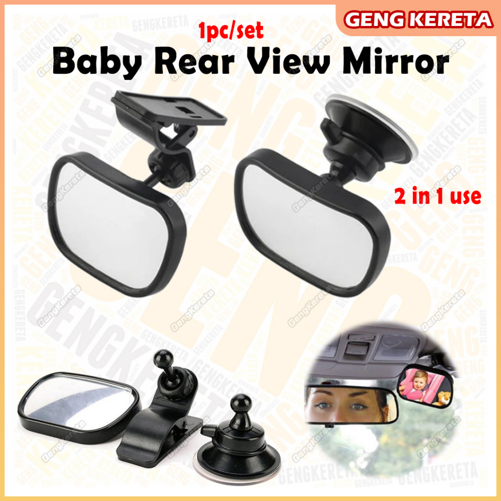 Baby Car Mirror Adjustable Back Seat Rear View Mirror Blind Spot Convex