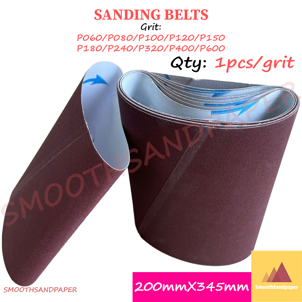 Sanding Belts 200mm X 345mm (8"X13.5") Aluminium Oxide Kertas Pasir 木工家具金属打磨 氧化铝红砂带 image 3