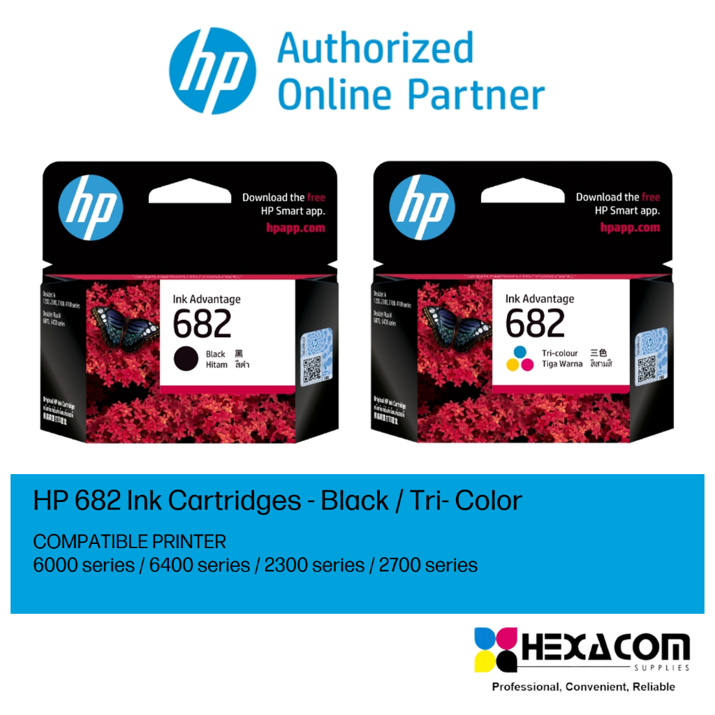 HP 682 Ink Cartridges HP DeskJet 2336/2777/2776/2875 - Black/Color