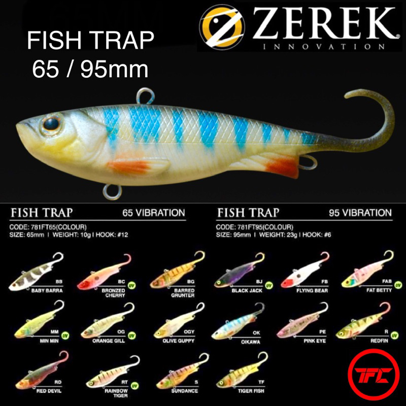 ZEREK Fish Trap 65mm 95mm Soft Plastic Lure Bait Rubber TPE Vibration ...