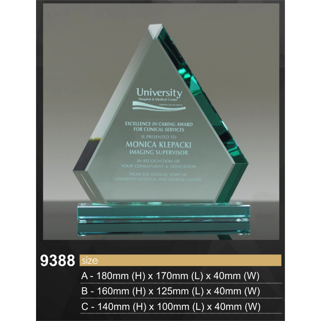 9388 (Ineer Laser), 2023 New TrophyCrystal Plaques & Trophy, Best Quality, Crystal Trophy Souvenir, Gift