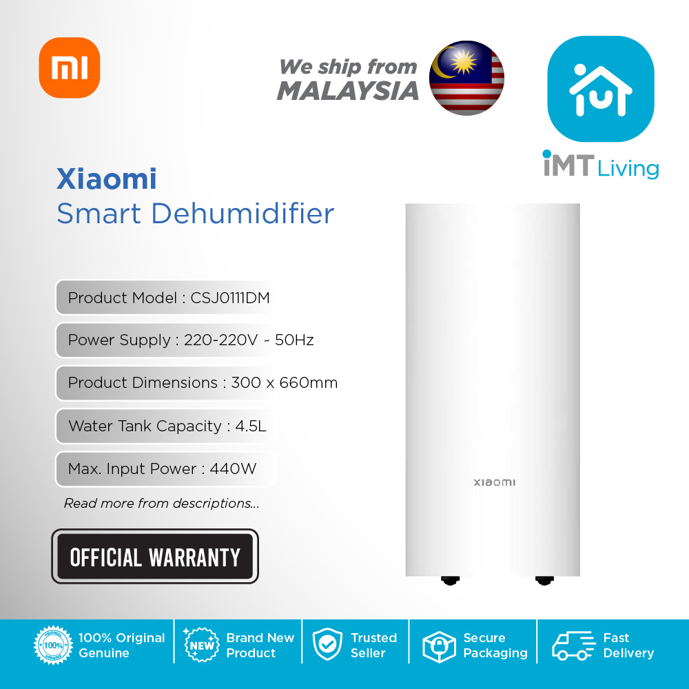 Xiaomi Smart Dehumidifier | Mi Malaysia Warranty | 5 Noise-Reduction Designs | 11L Daily Dehumidifying Capacity