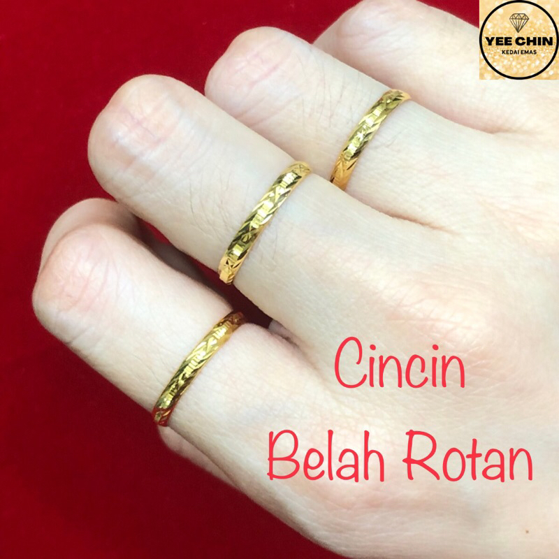 Belah Rotan Bawah 1g Cincin Emas 916/ Gold 916 Ring Below 1g