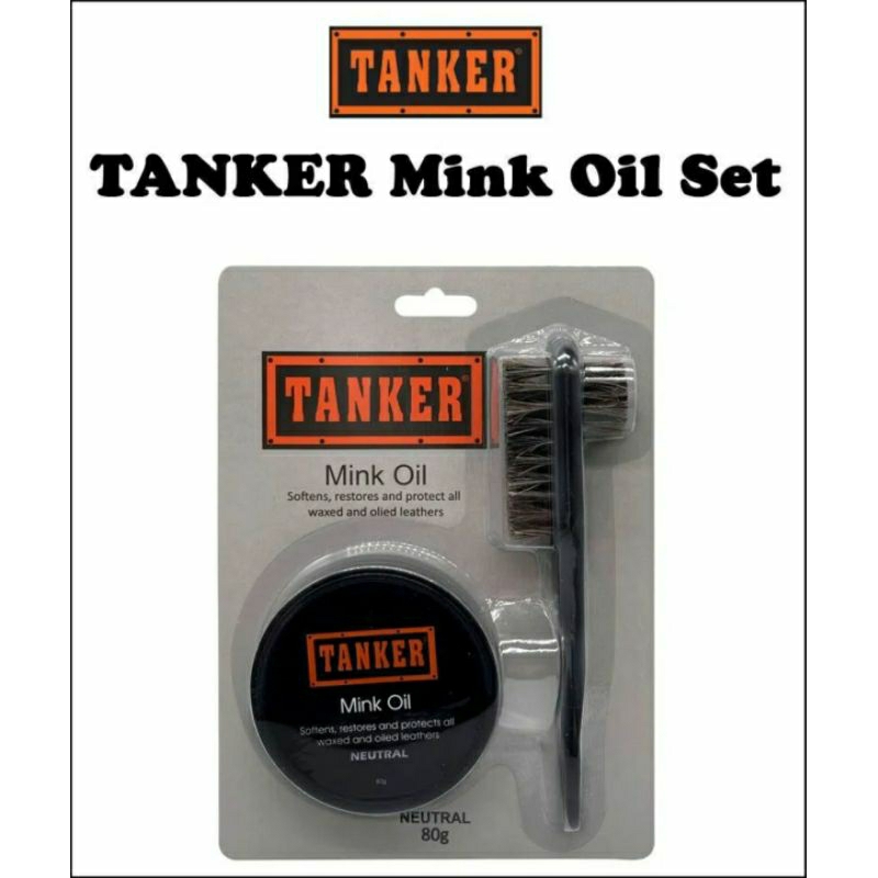 Tanker Mink Oil 80g with Brush (Set)