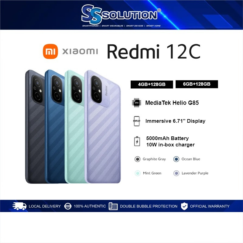 Xiaomi Redmi 12C (4GB/6GB 128GB/MediaTek Helio G85/Immersive 