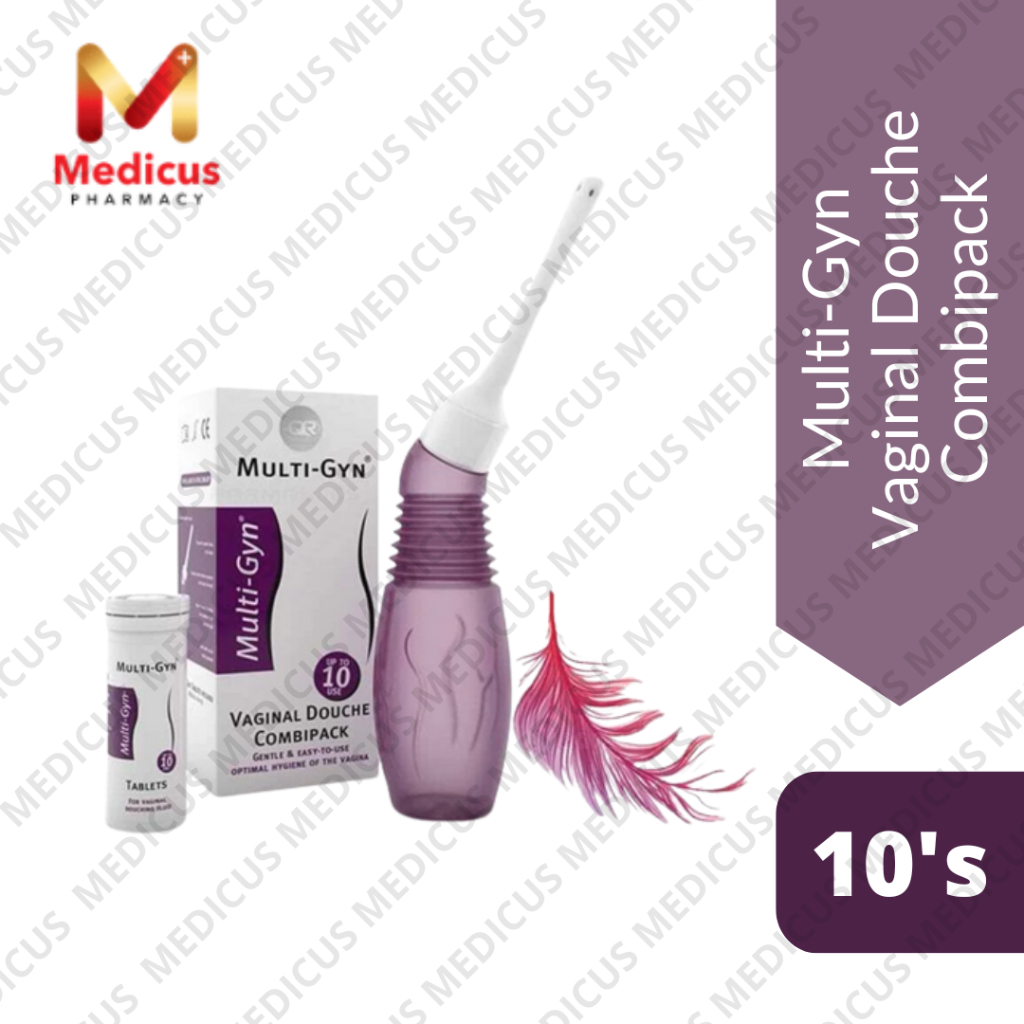 [GENTLE FORMULA][UP TO 10 USE] MultiGyn Vaginal Douche Combipack 10's