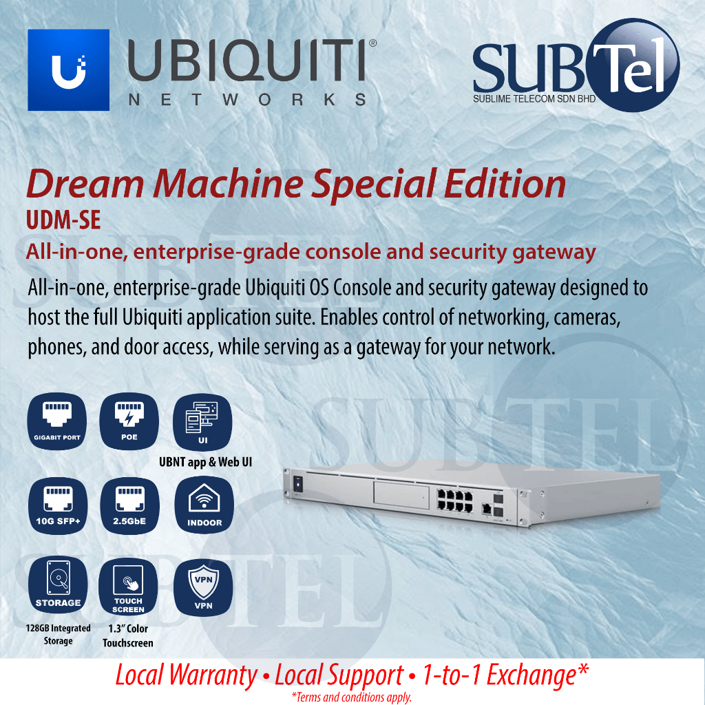 Ubiquiti Dream Machine Special Edition UDM-SE Security Gateway with Switch and Network Appliance with 10G SFP+