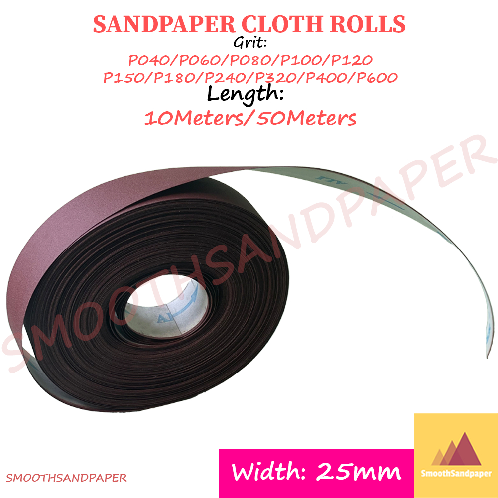 Sandpaper Cloth Roll 25mm Width Aluminium Oxide KAIN 软布砂布卷 image 2