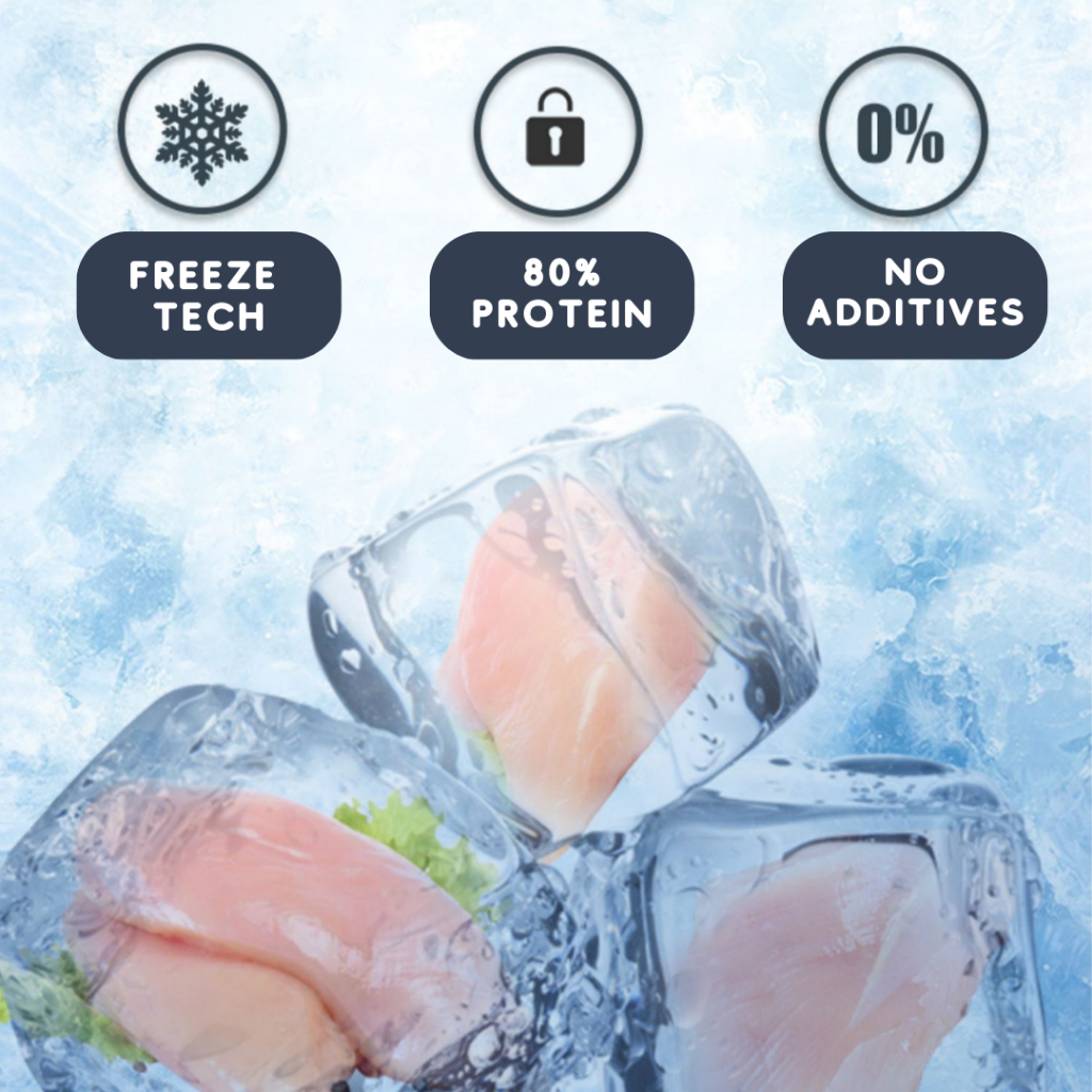 Booster Gemuk Gemok Freeze Dried Chicken Salmon Fish Krill Pet Treat High Protein Makanan Kucing 宠物冻干 Cat Dog