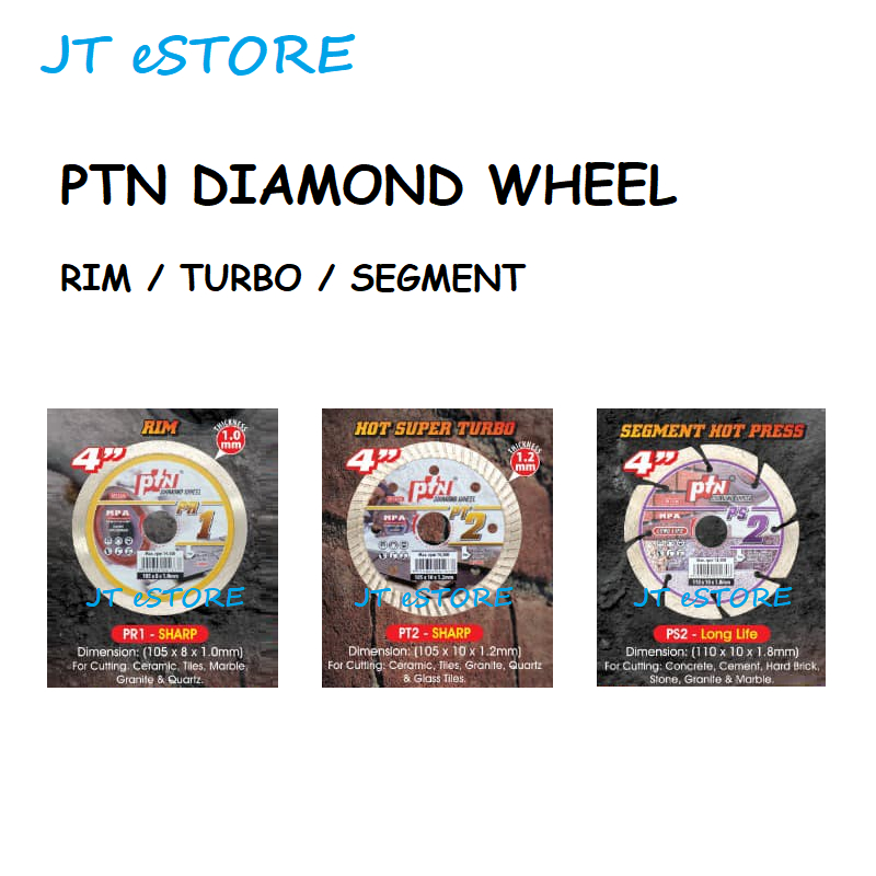 [JT eSTORE] PTN 4" Diamond Wheel Rim / Hot Super Turbo/ Segment Hot