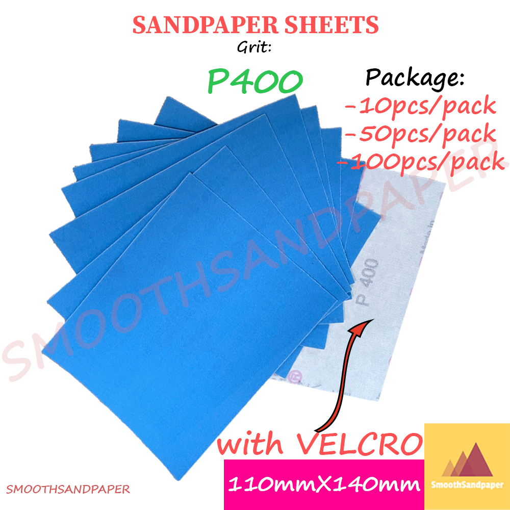 Sandpaper Sheets with VELCRO 110mmX140mm (Blue) Coated Abrasive Amplas