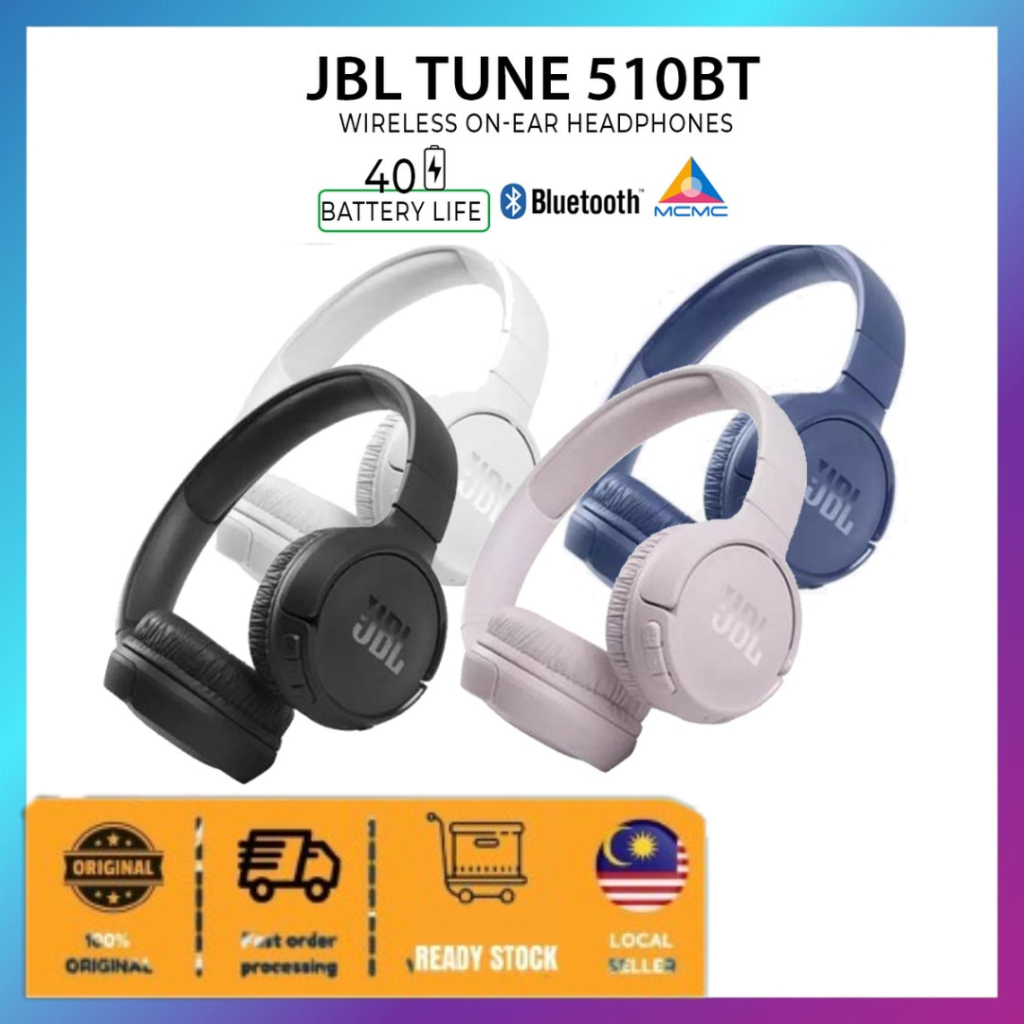 JBL TUNE 510BT Headphone  Wireless on-ear headphones with Built-in Microphone | Pure Bass Sound