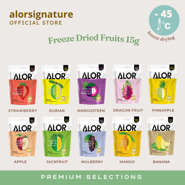 ALOR Snek Buah-buahan Kering Beku(15g/pek) /ALOR Freeze-Dried Fruits Mini Pack (15 g/pack)