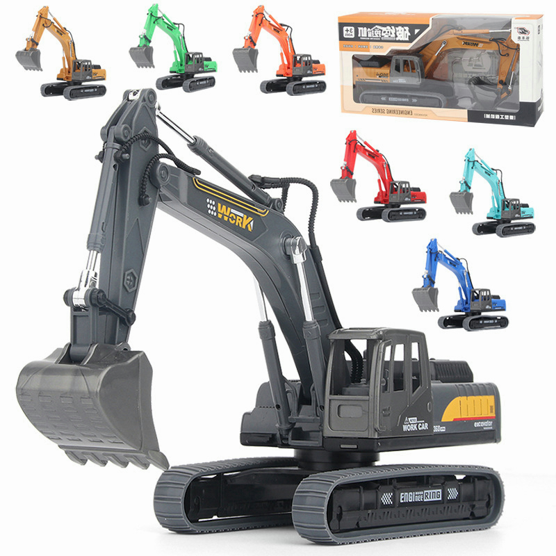 【Ready stock】1:50 Engineering Excavator Jengkaut Construction ABS Material Model Kereta Mainan Budak Toy