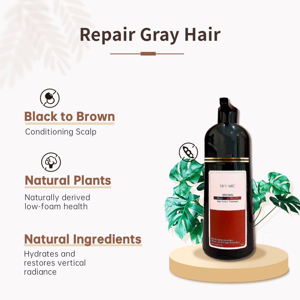 Hair Factory | De’Care Brown Shampoo 500ml Natural Hair Dye Color 可可色褐色洗发液染发剂