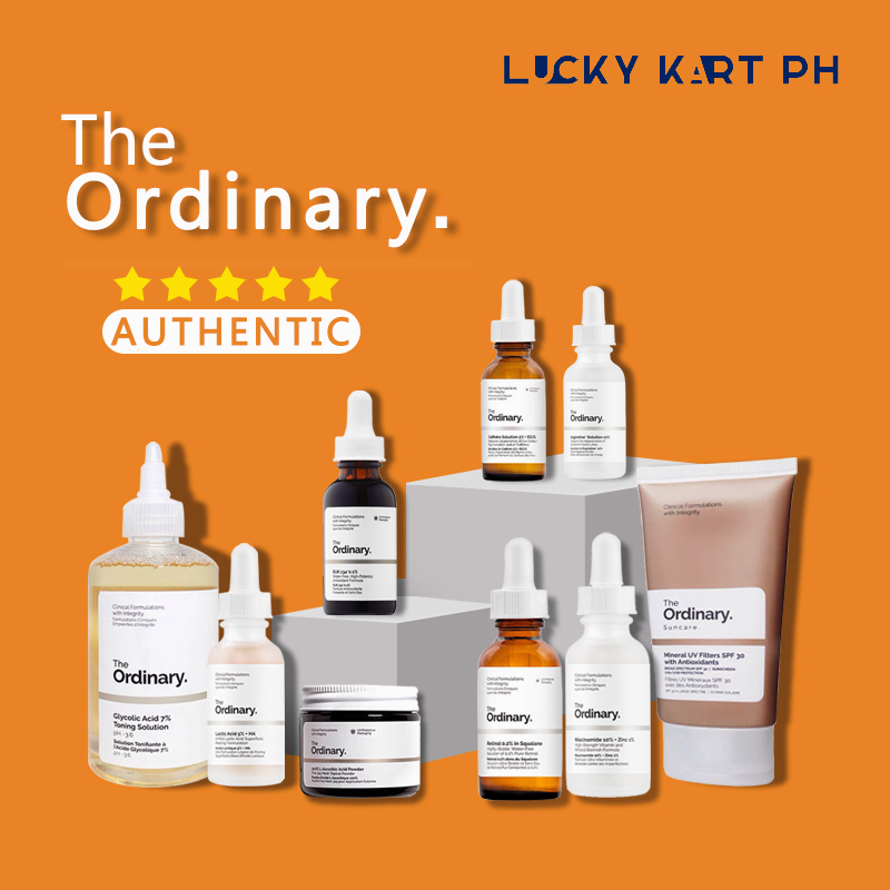 The Ordinary Best Product Collection - Niacinamide/Peeling Solution/Caffeine/Hyaluronic Acid/Buffet/Alpha Arbutin/N.M.F