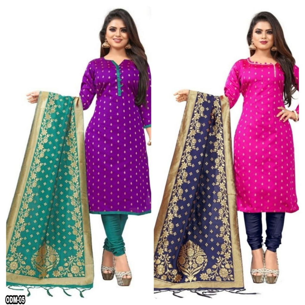 ODM-05 Presenting Gorgeous Festive Wear South Silk Readymade Dress & Banarasi Jacquard Dupatta