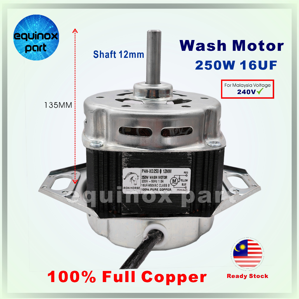 Panasonic / Sharp / Midea Washing Machine (Auto) 250W 16uf Wash Motor