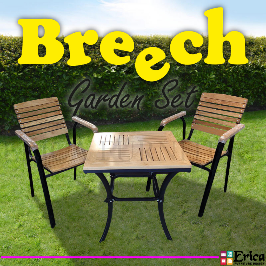 FREE SHIPPING Breech 1+2 Outdoor Garden Set/ 1+2 Garden Set/ Stackable Chairs