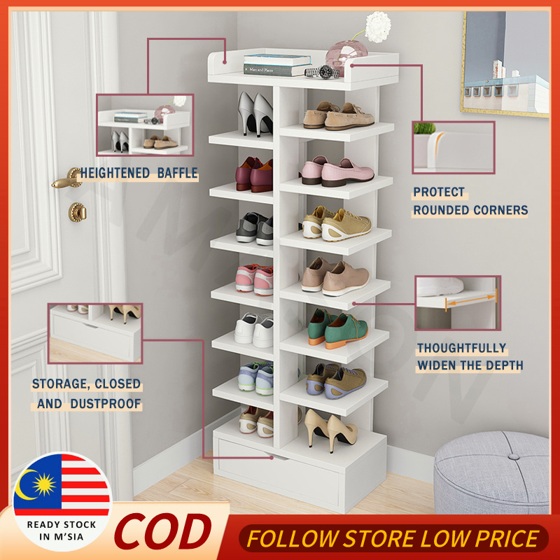 Shoe Rack Lightweight Easy To Assemble cabinet Wooden Multi-layer storage shoes rack rak simpanan kasut