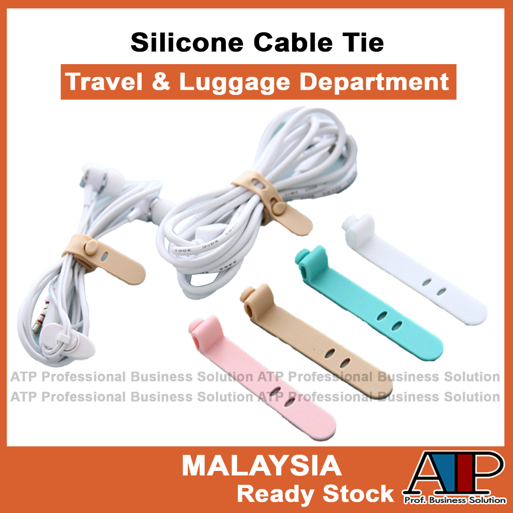 Silicone Cable Tie Earphone 4pcs/Set Headphone Mouse Charging Wire Cord Organizer Accessories Pengikat Kabel 硅胶绑带