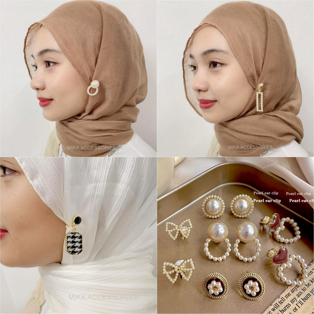 Hijab Friendly No Piercing No Hole Clip On Earrings Clip For Hijab Korean INS Style Cute 耳夹