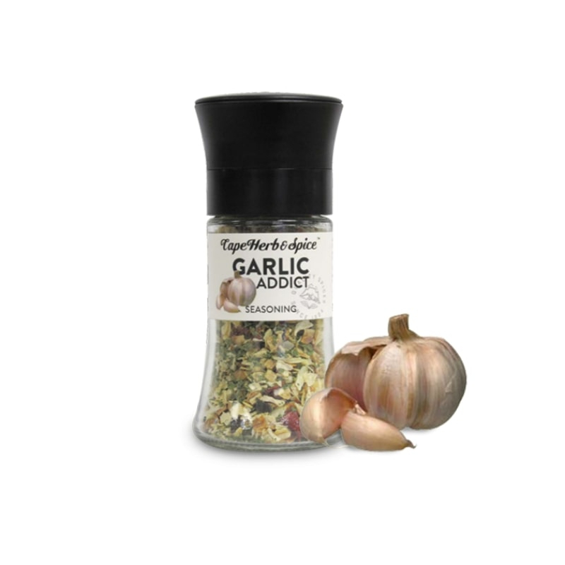 Cape Herb & Spice Garlic Addict with Grinder 40g