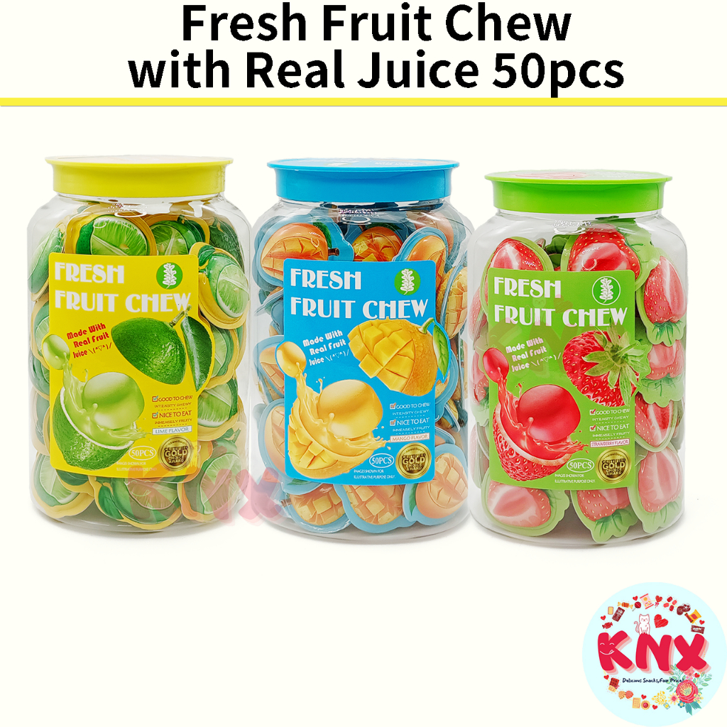 Fresh Fruit Chew Candy with Real Fruit juice 50pcs Shopee Malaysia