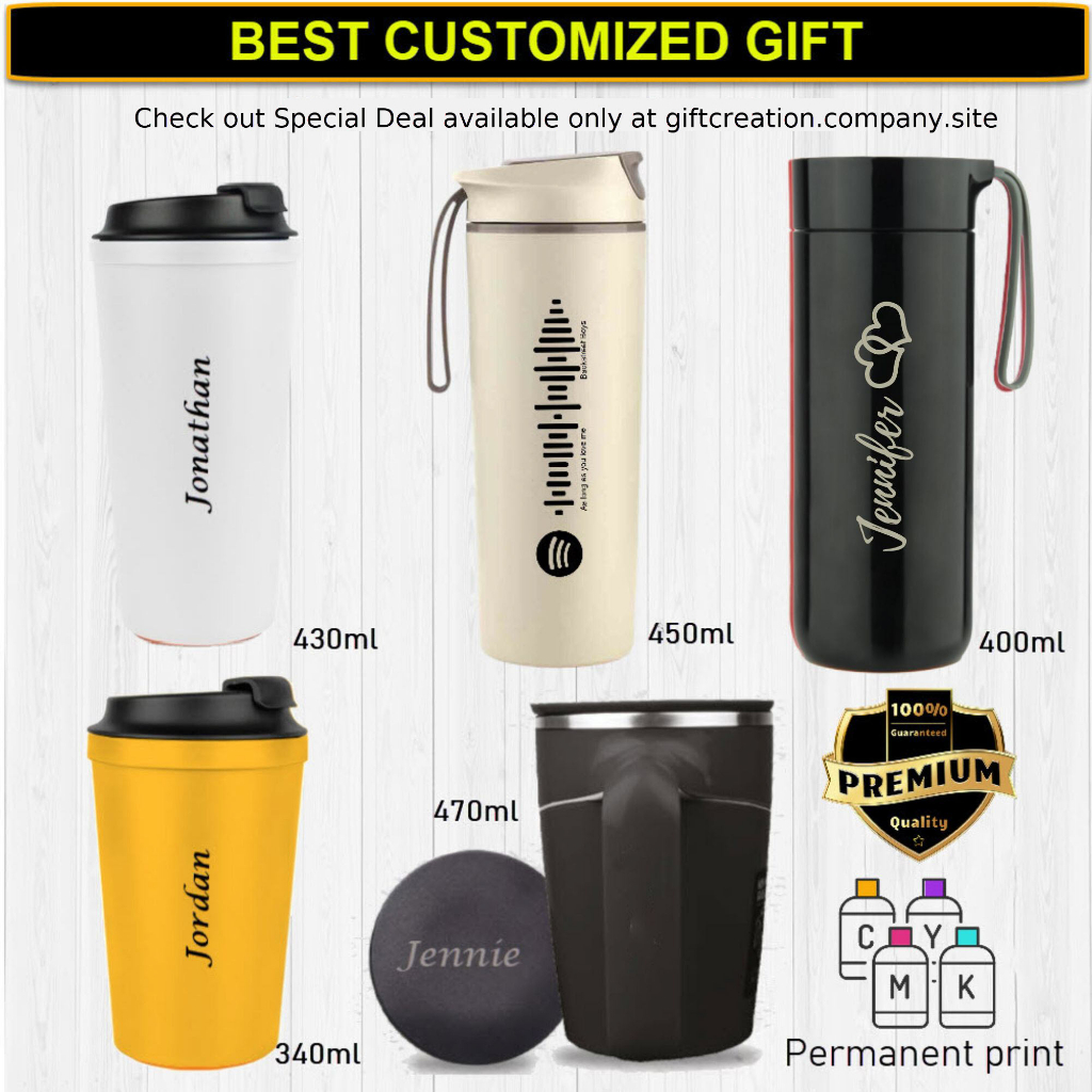 Customized Gift Tumbler ARTIART Double Wall Suction Custom Coffee Mug design logo for friends birthday gift