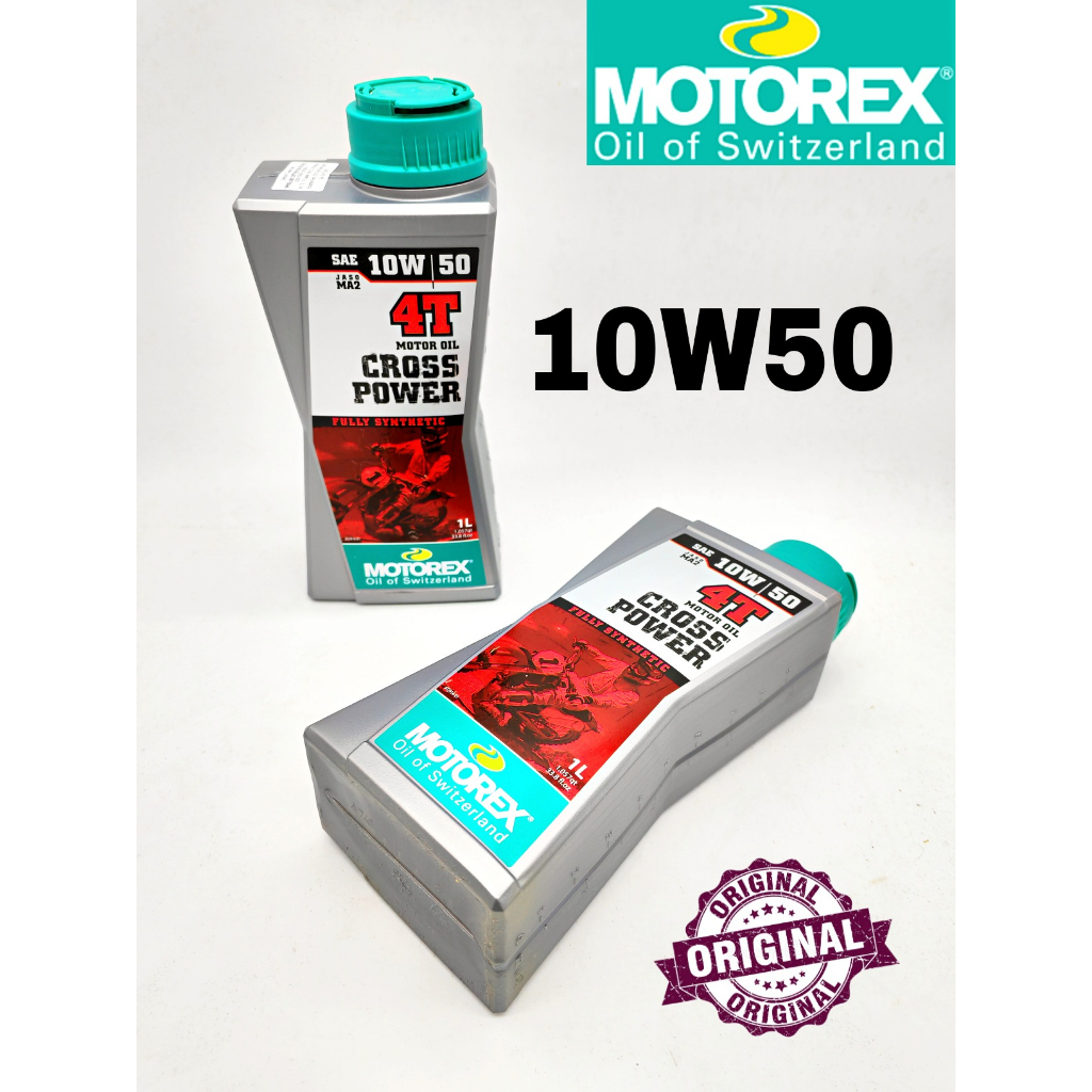 MOTOREX 4T Engine Oil Liter 1L CROSS POWER 10W50 Fully Synthetic KTM Adventure 790 890 1190 1290 RC8 Super Duke R Rally