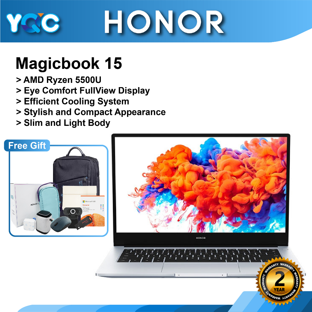 HONOR Magicbook 15 (16GB+512GB SSD) 11th Gen Intel® Core i5-1135G7 Processor/ Ultra-thin Laptop/ Fingerprint/ Wifi-6