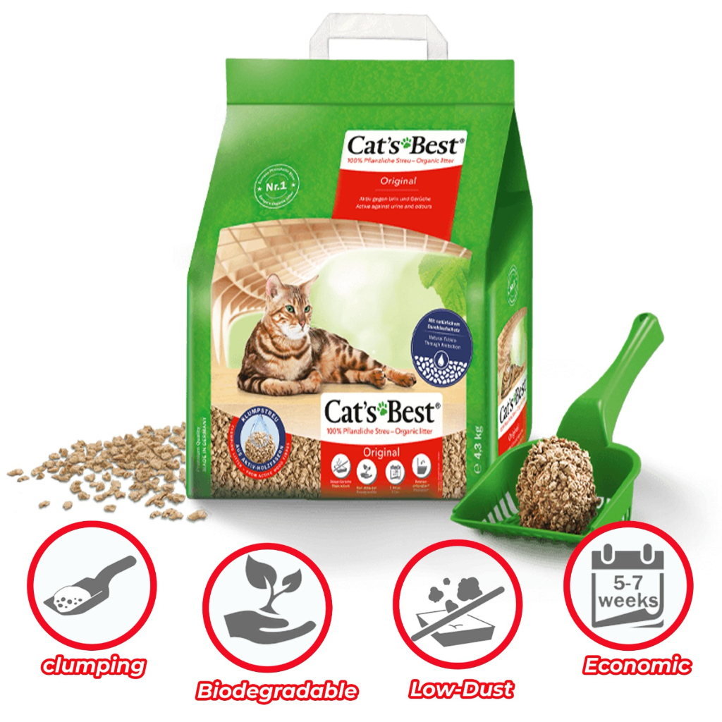 Cat's Best Oko Plus Original Cat Litter Organic Pine Wood Cat Litter 5L