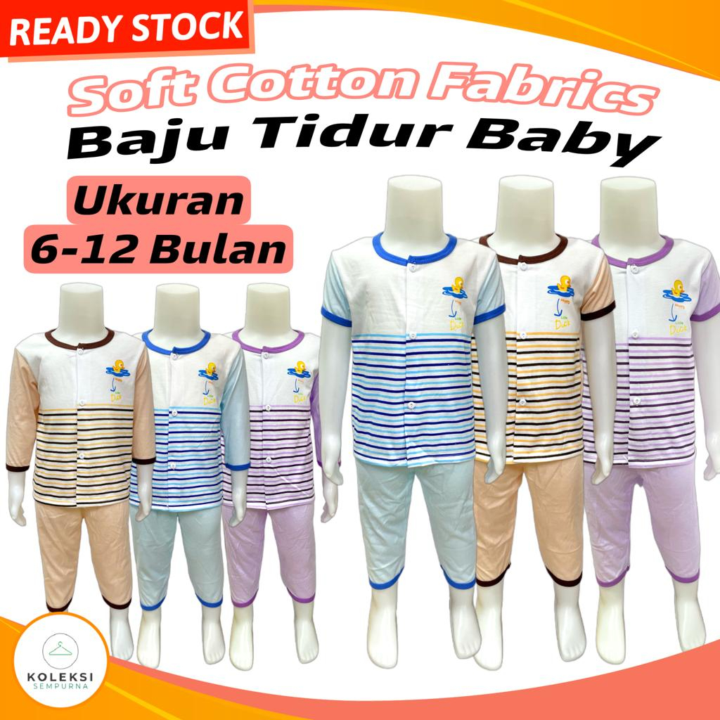 KOLEKSI SEMPURNA Baju Tidur Baby Boy Clothing Sleepwear Sleepsuit 6 Month Baju Baby 6 Bulan