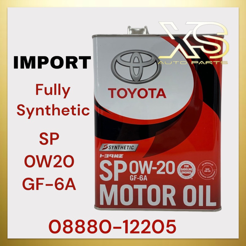 100% Original Toyota 0W-20 0W20 Synthetic SP GF-6A Engine Oil 4L ...