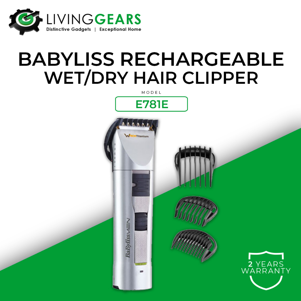 Babyliss Rechargeable Hair Clipper / Hair Cut (E781E) Shopee Malaysia