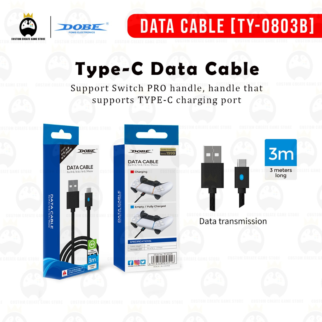 3m Charging Cable for PS5/PS5 Slim/Xbox Series S X/Switch/NS Pro Controller USB C Type C Power Cord for Playstation 5