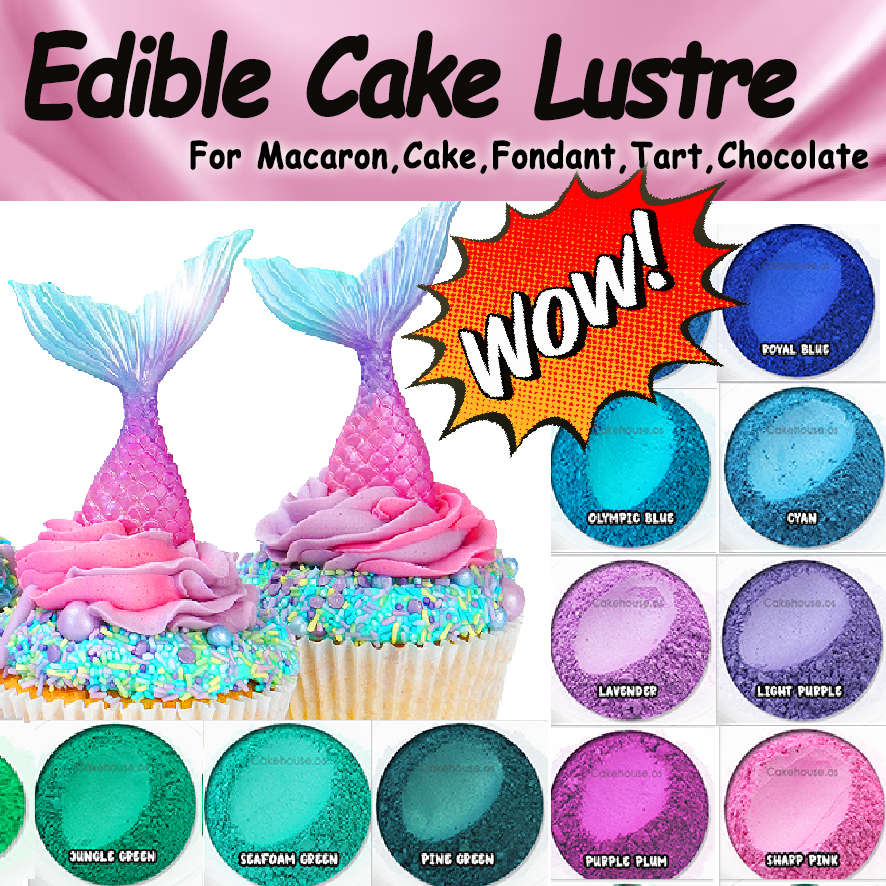 Edible Cake Lustre Dust Luster Rainbow Color Shimmery Effect Pewarna Color Raya Hiasan Kek Ready Stock