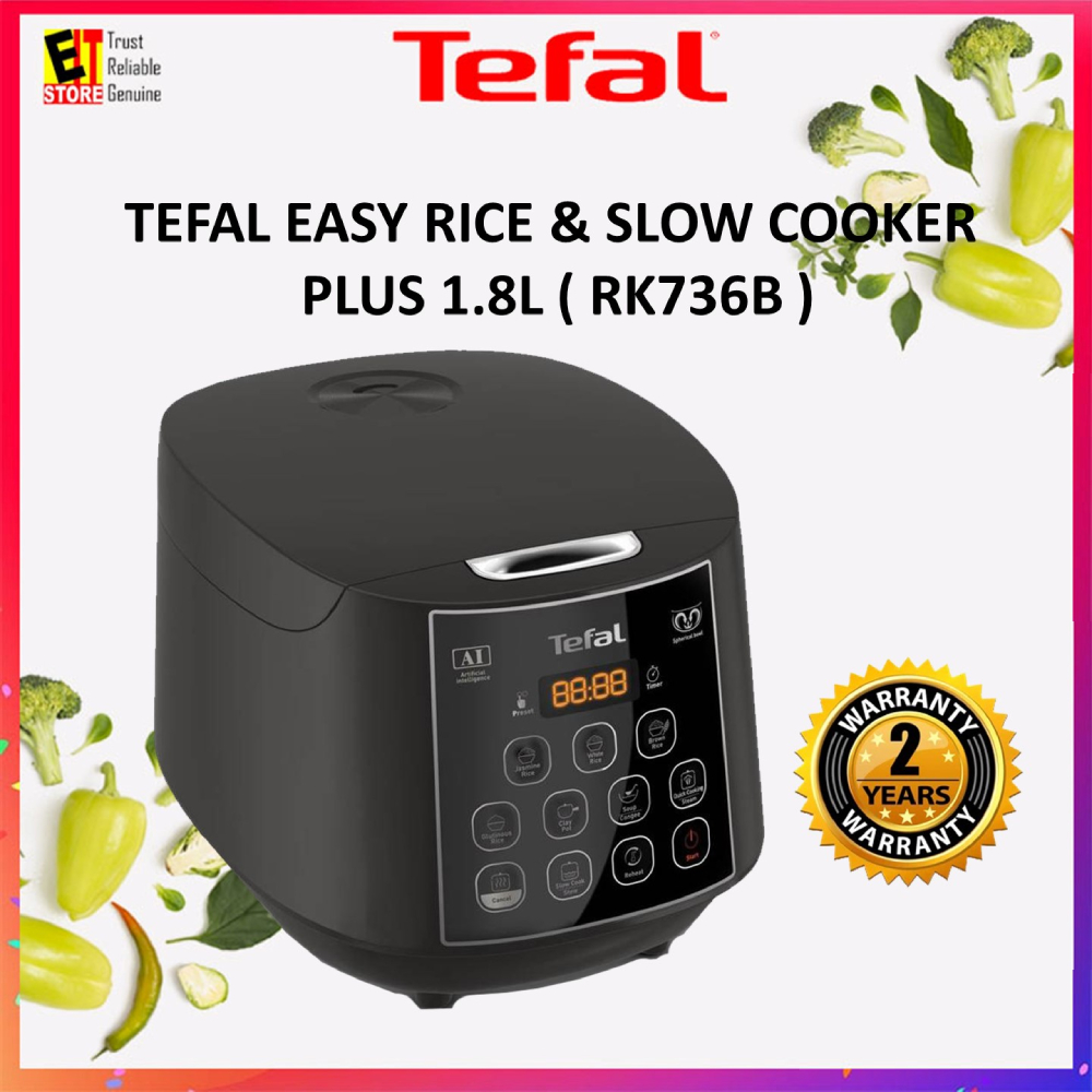 TEFAL EASY RICE & SLOW COOKER PLUS 1.8L ( RK736B ) | Shopee Malaysia