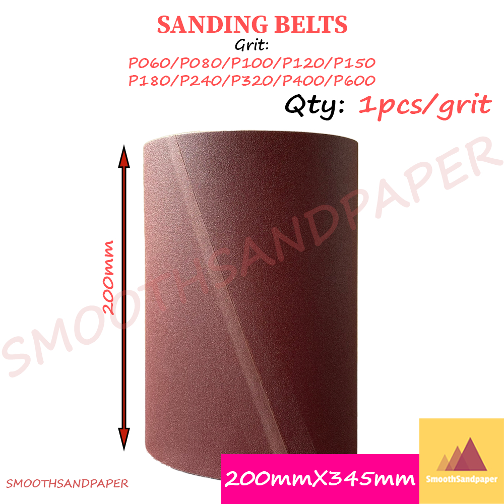 Sanding Belts 200mm X 345mm (8"X13.5") Aluminium Oxide Kertas Pasir 木工家具金属打磨 氧化铝红砂带 image 2