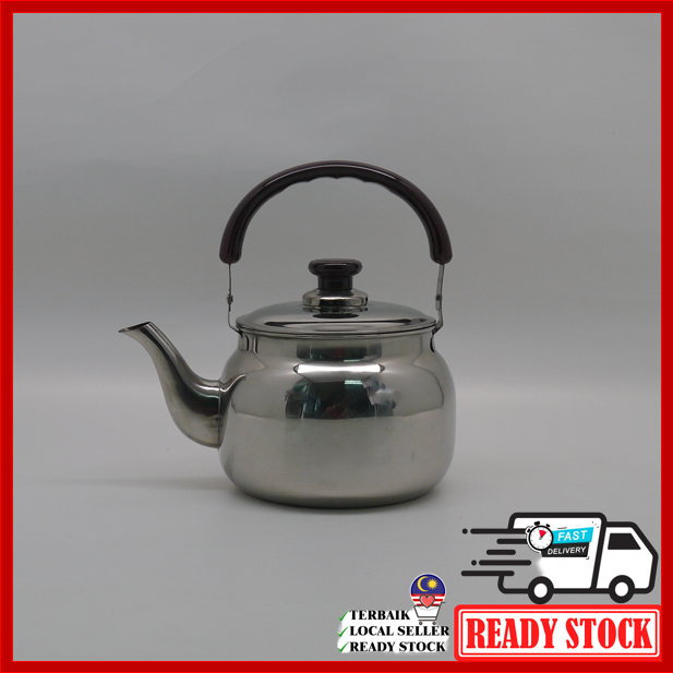 188 Stainless Steel Whistle Kettle 2L Capacity Flat Bottom Water Kettle Automatic Whistle