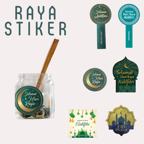Stiker Raya Kalis Air Stiker Eid Mubarak Biskut Raya Produk Ramadhan
