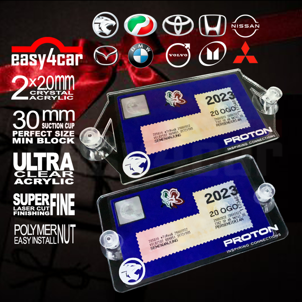 Roadtax Holder Car Series High Quality Shopee Malaysia