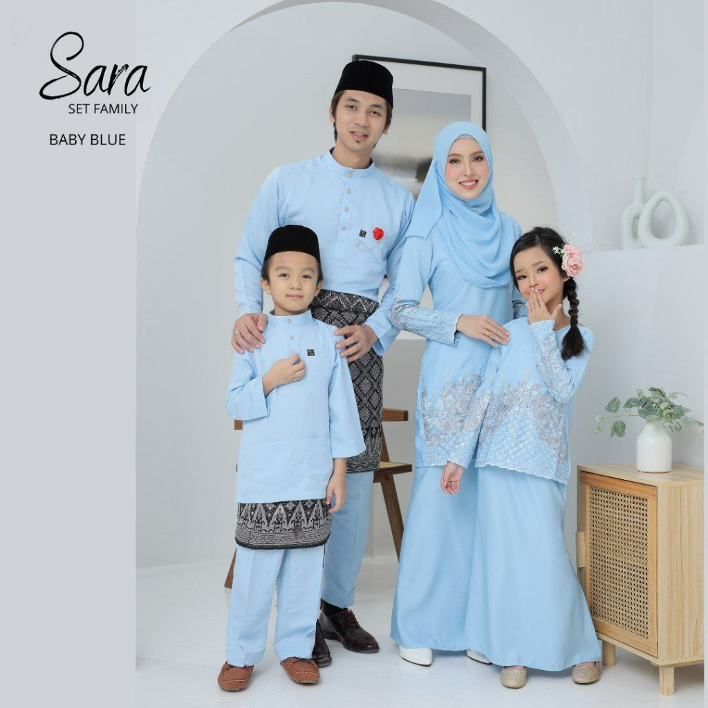 Sara Baju Kurung Moden Baju Raya Saiz Besar Sedondon Family Set Mak Dan ...