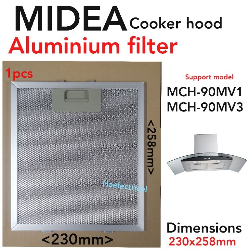 midea cooker hood aluminium filter MCH-90MV1 MCH-90MV3