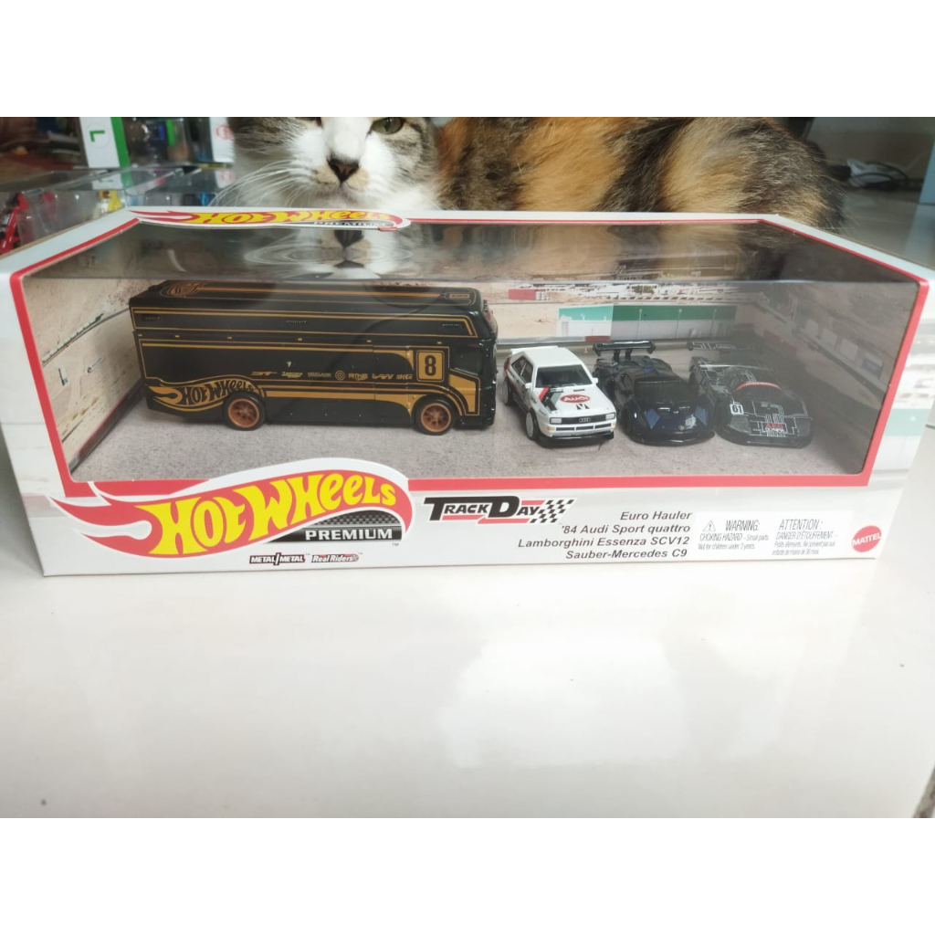 Hot Wheels Premium Track Day Boxset Euro Hauler, 84' Audi Sport Quattro