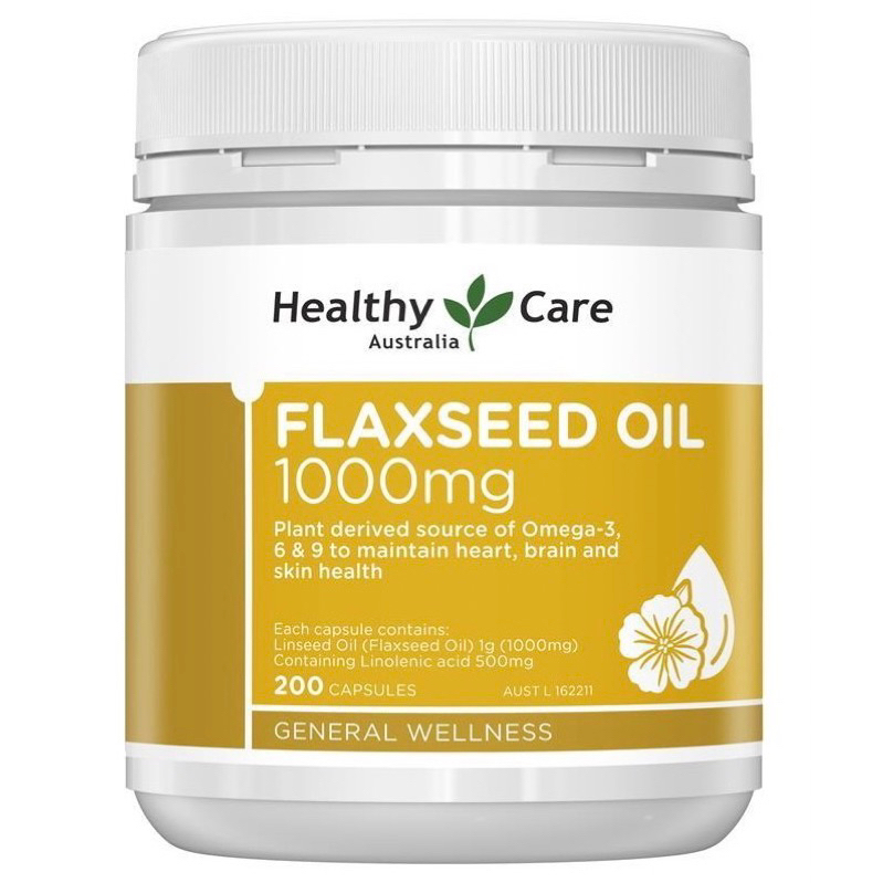 Original Healthy Care Flaxseed Oil 1000mg capsule from Australia supplement skin health flax seed heart vitamin eczema